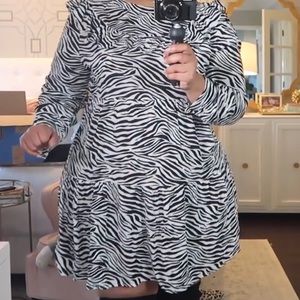 Time & tru zebra print dress